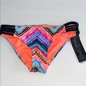 California Waves Aztec Bikini Bottoms Swimsuit Separates New NWT 4/25